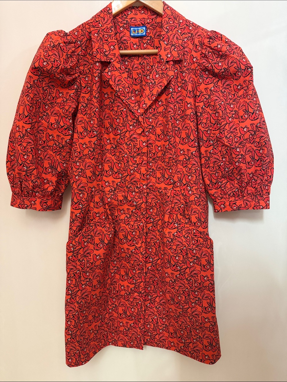 LHD Sloth Puff-Sleeve Mini Dress